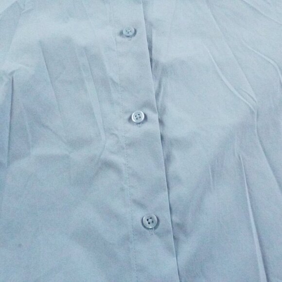 Athleta Oversized Poplin Top Womens XXS Blue Preppy Casual - Picture 4 of 12